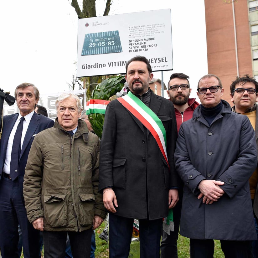 A Grugliasco un giardino intitolato alle Vittime dello Stadio Heysel