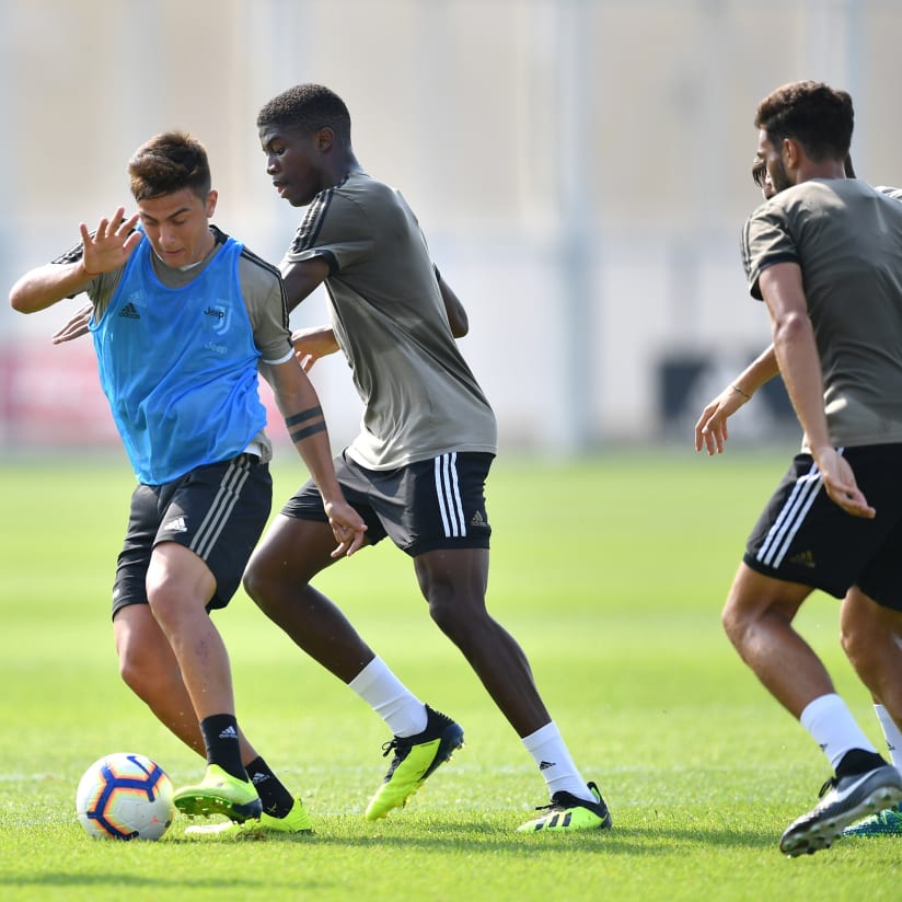 Sunday training match in Continassa