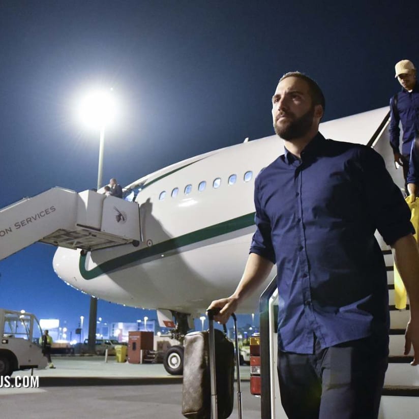 Juve arrive in Qatar