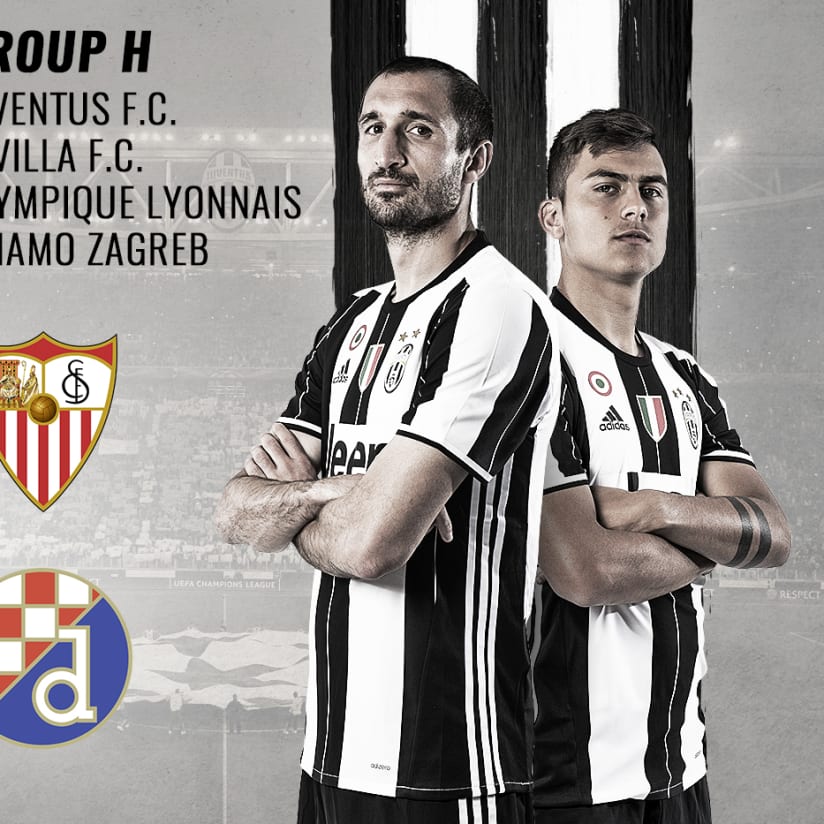 Juventus draw Sevilla, Lyon and Dinamo