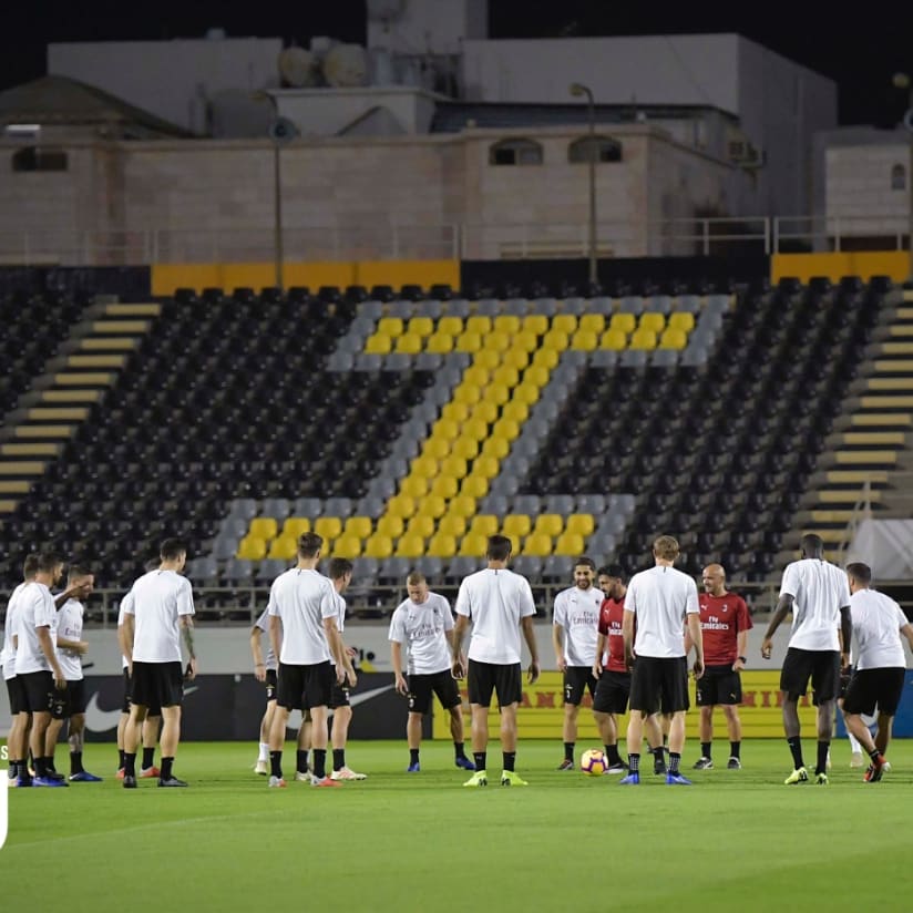 Milan train ahead of tomorrow night