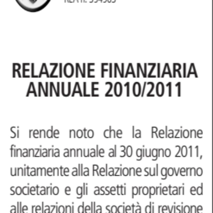 Avviso di messa a disposizione della Relazione finanziaria annuale al 30 giugno 2011