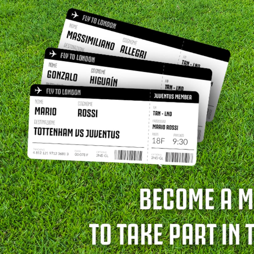 Fly To London for Tottenham-Juve!