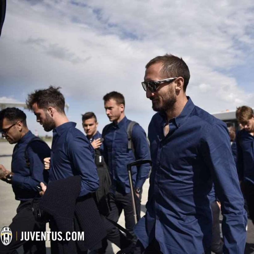 Juventus touch down in Barcelona
