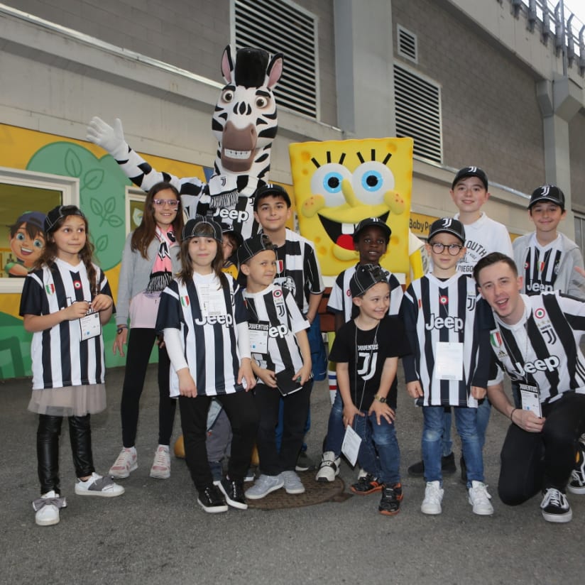 Che giornata all'Allianz Stadium, con Jay e Spongebob!