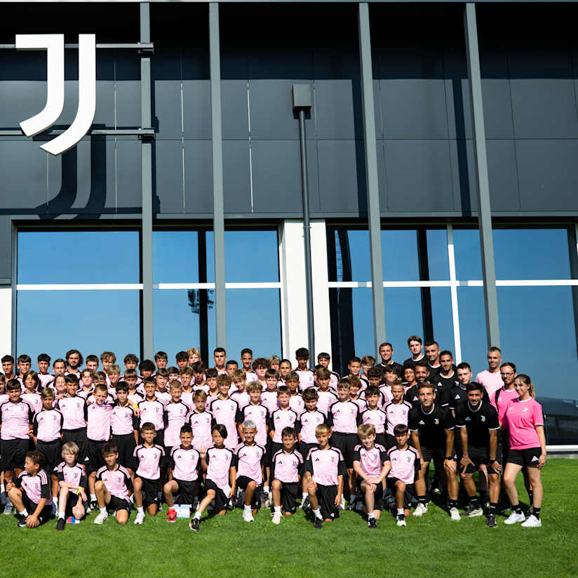 Juventus Masterclass Camp members attend Juventus Training Session