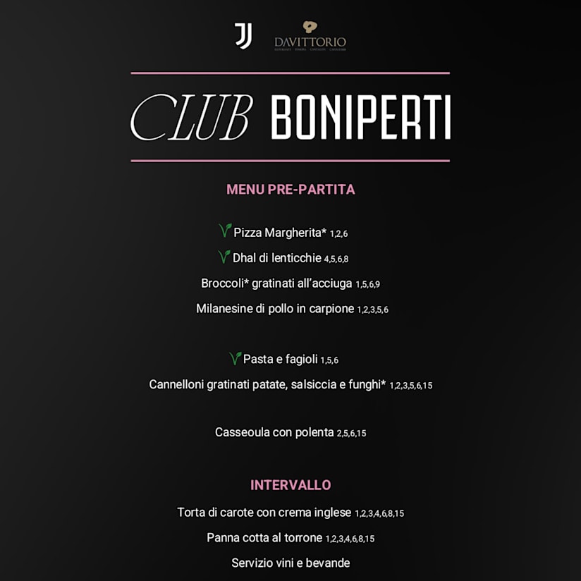 CLUB BONIPERTI Menu J-Cremonese