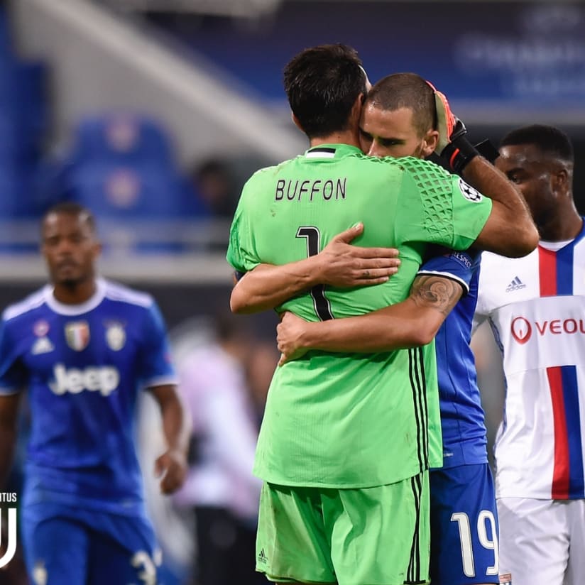 Lione-Juve: la partita di Buffon e Bonucci 
