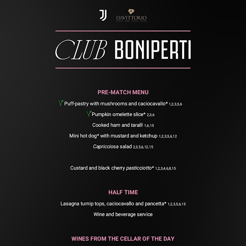 CLUB BONIPERTI Menu J-Lecce ENG