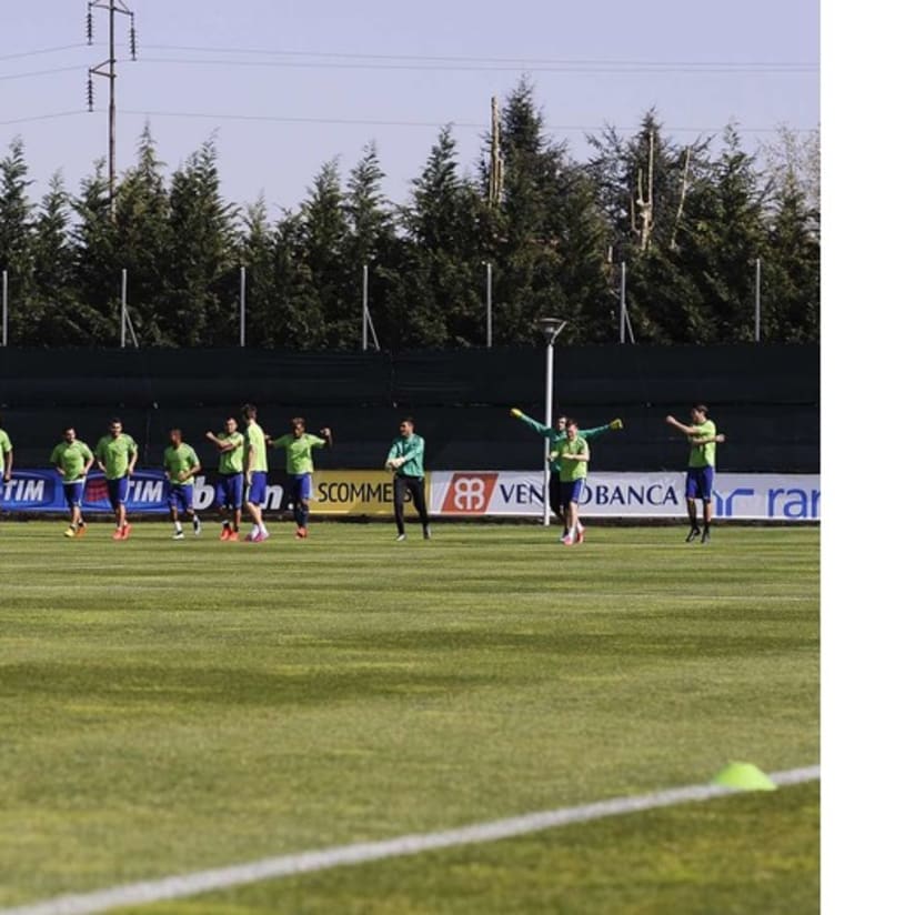Juve-Monaco, la rifinitura dei bianconeri
