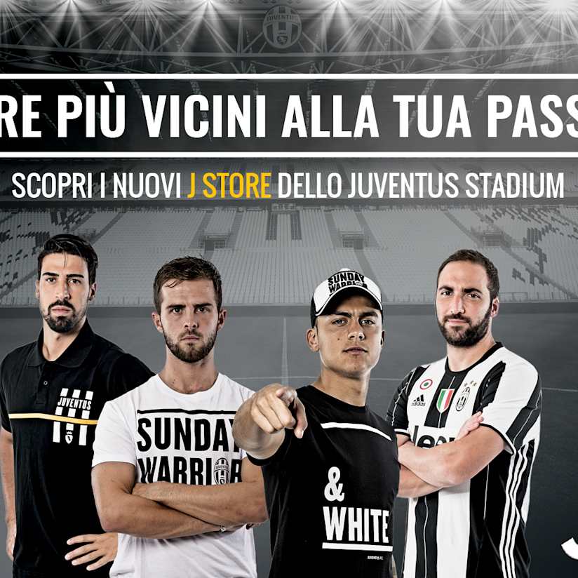 Juventus Stadium: nuovi J Store per la tua passione bianconera