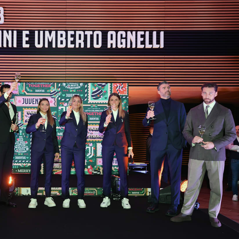 A toast at the Allianz Stadium's Juventus Premium Club 