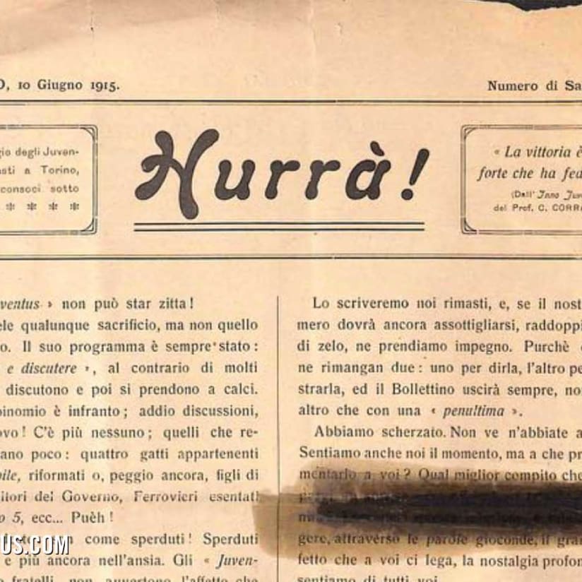 Hurrà Juventus born 101 years ago