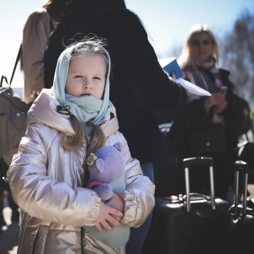 Ukrainian refugees arrive in Italy 