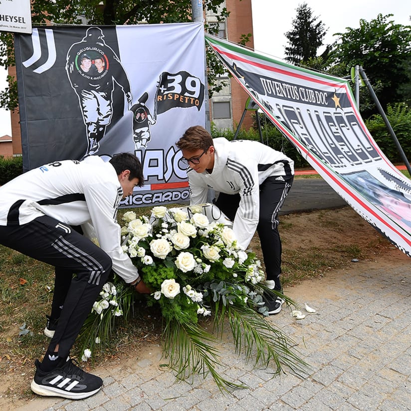MAYOR OF GRUGLIASCO AND REPRESENTATIVES OF PIEDMONT REGION REMEMBER THE HEYSEL TRAGEDY 