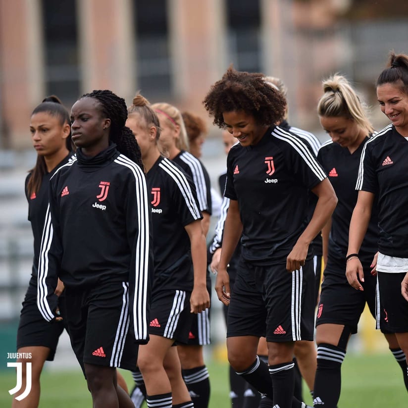 L'allenamento delle Juventus Women al Moccagatta