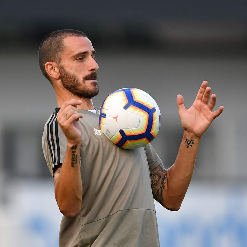 First training session back for Bonucci