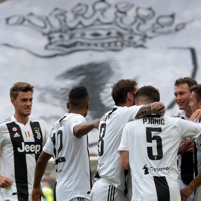 Juve-Verona: Three victories, three free-kicks