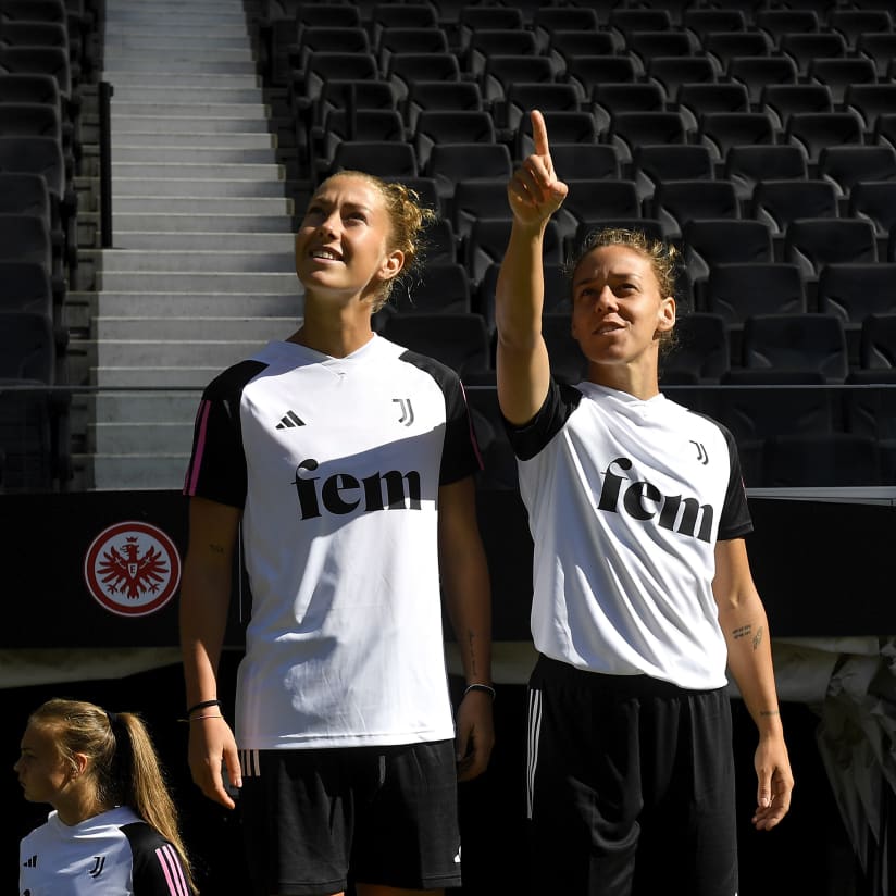 Juventus Women-Eintracht Francoforte, l'allenamento della vigilia