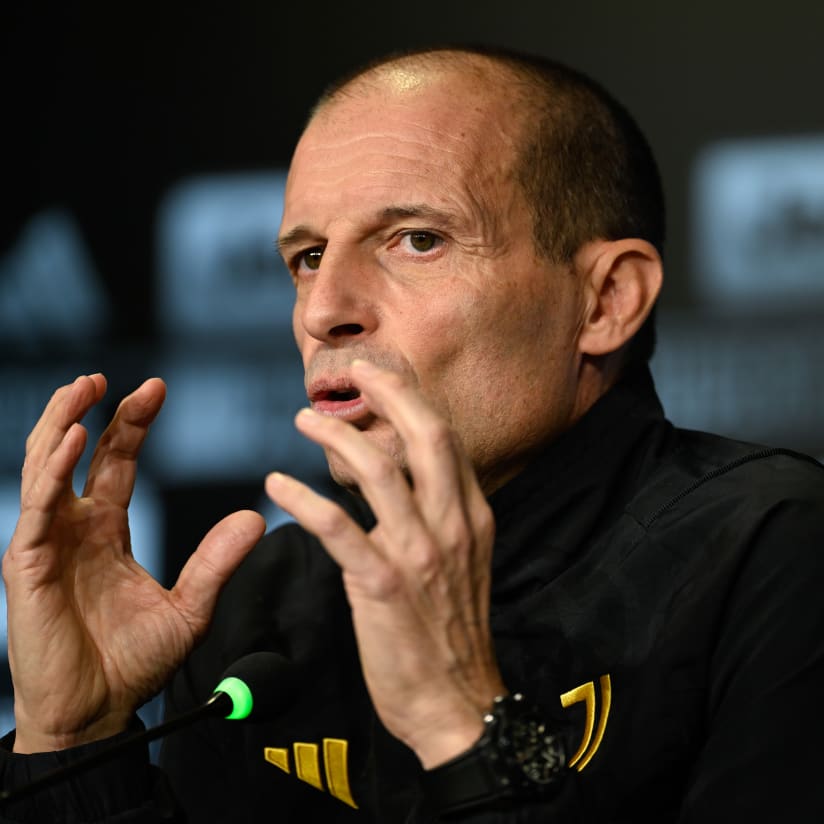 La conferenza stampa di Allegri alla vigilia di Frosinone-Juventus
