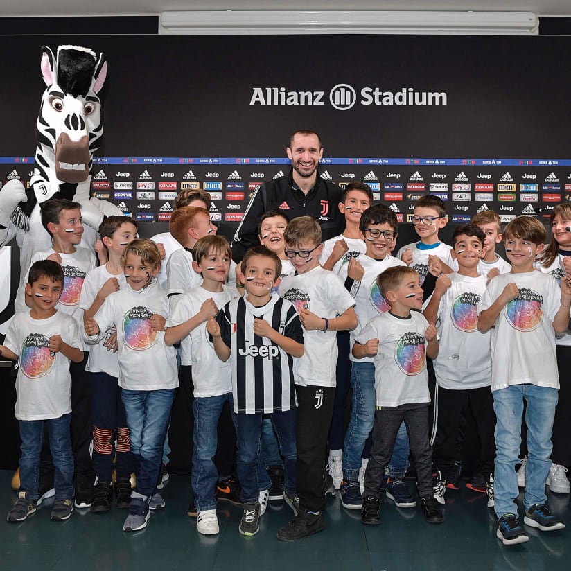 Un pomeriggio con Chiellini e i Junior Member all’Allianz Stadium