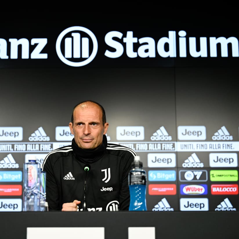 La conferenza di Allegri verso Atalanta - Juventus