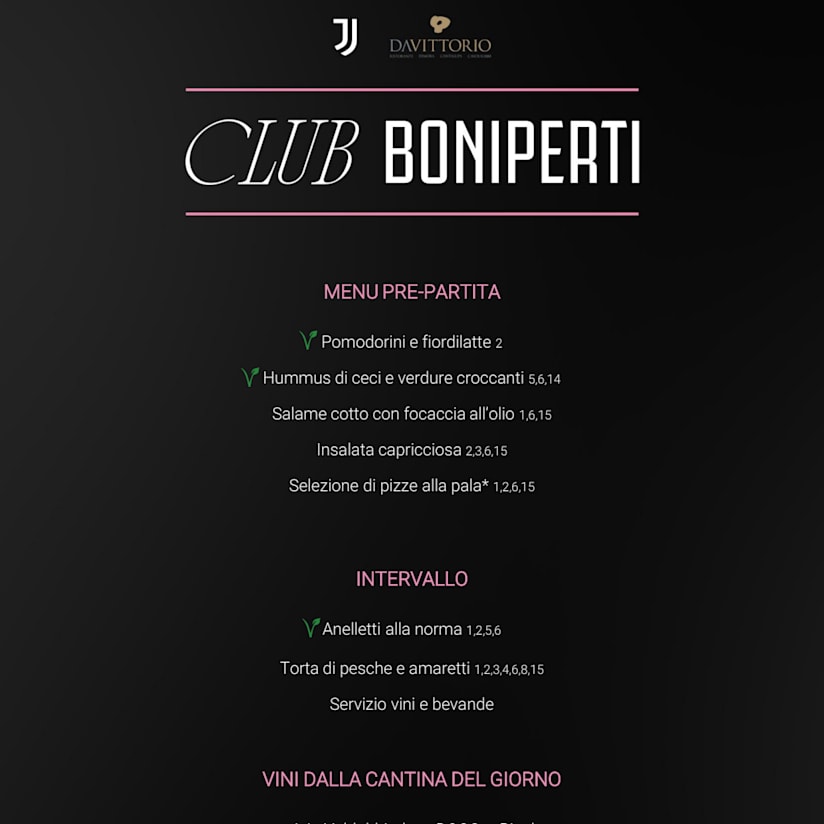 Menu_Club Boniperti J-HellasVerona