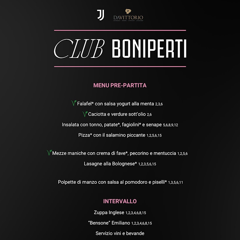 Menu_Club Boniperti J-Bologna