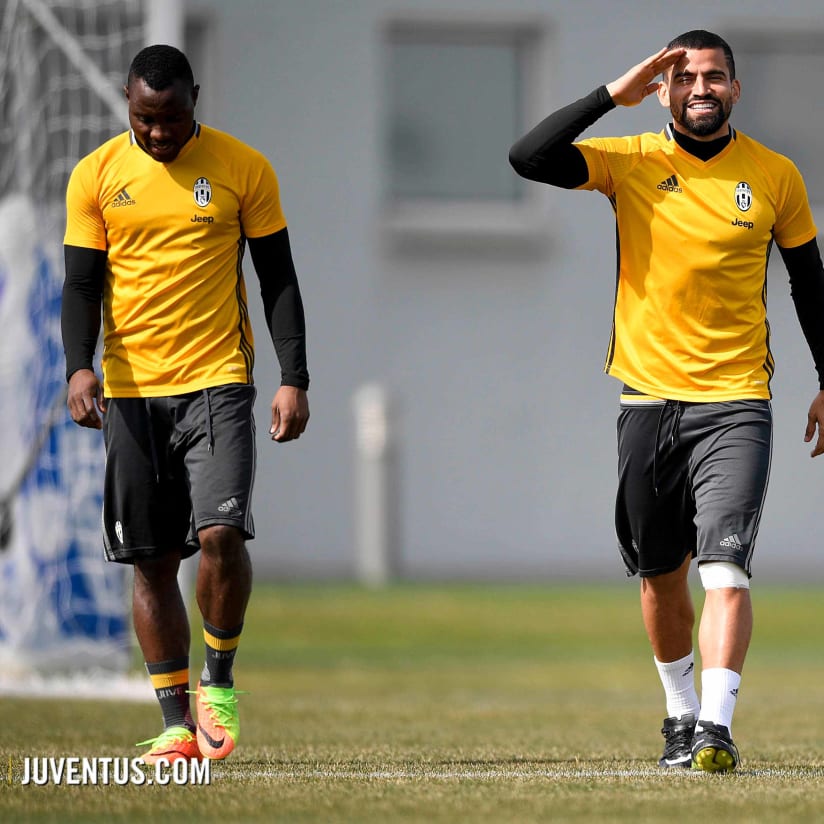 Training ground friendly action