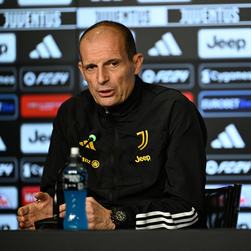 La conferenza stampa di Allegri alla vigilia di Roma-Juventus