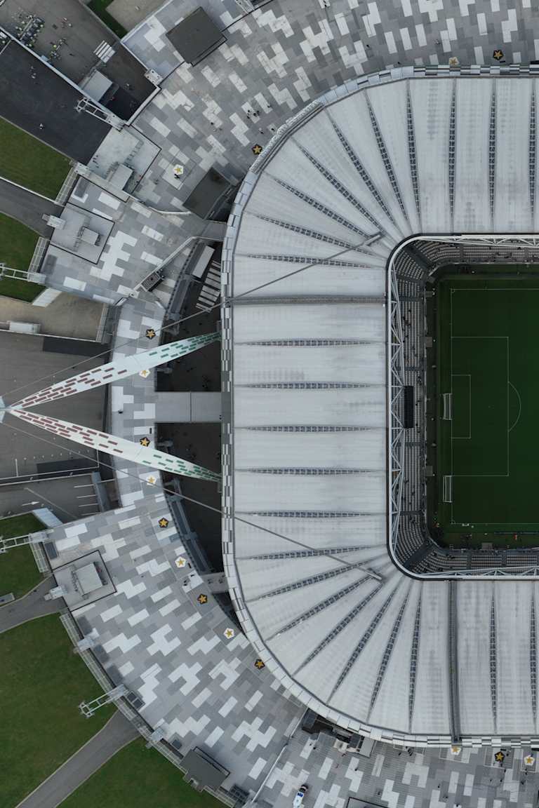 The Allianz Stadium on display at the MAXXI in Rome