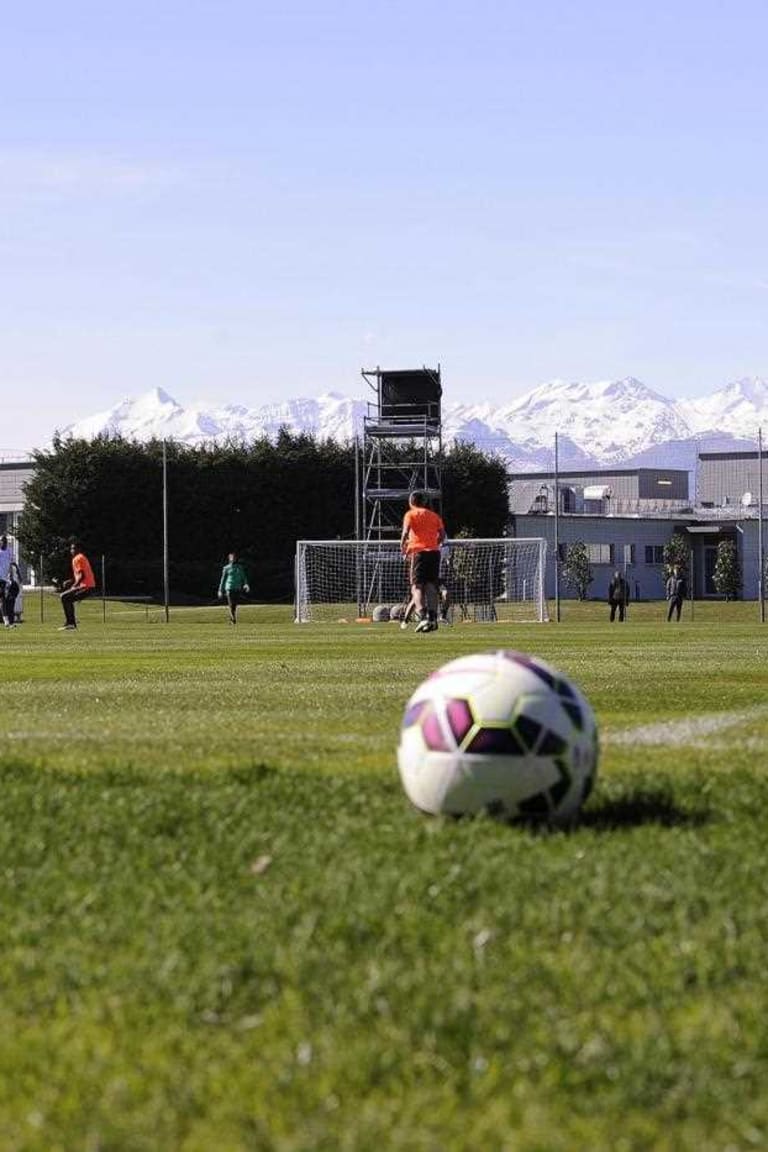 In semifinale di Champions, e già in campo