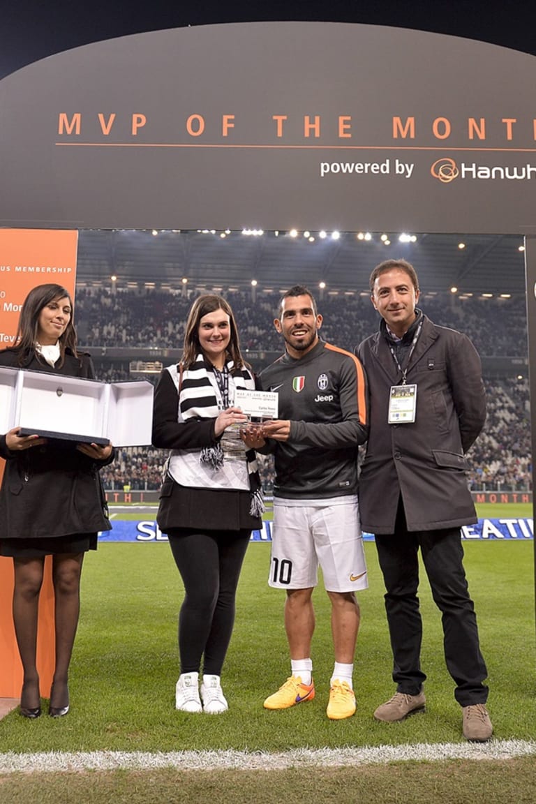 A bordocampo con Tevez: che festa per Carolina!