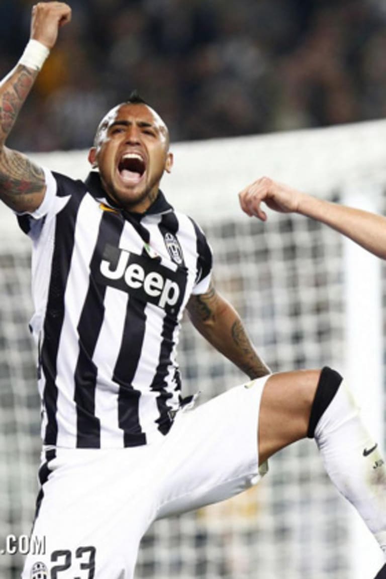 Vidal cetak gol penalti penentu kemenangan untuk Juve