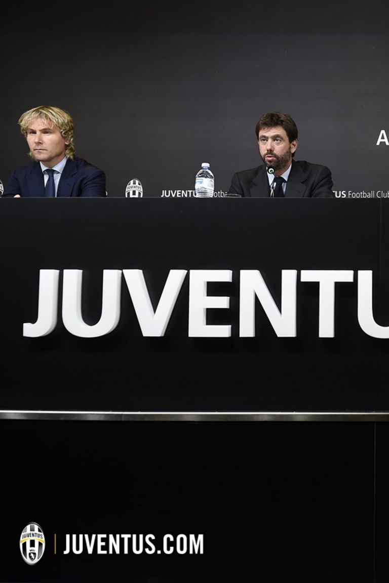 Konferensi pers Agnelli, Nedved dan Marotta 