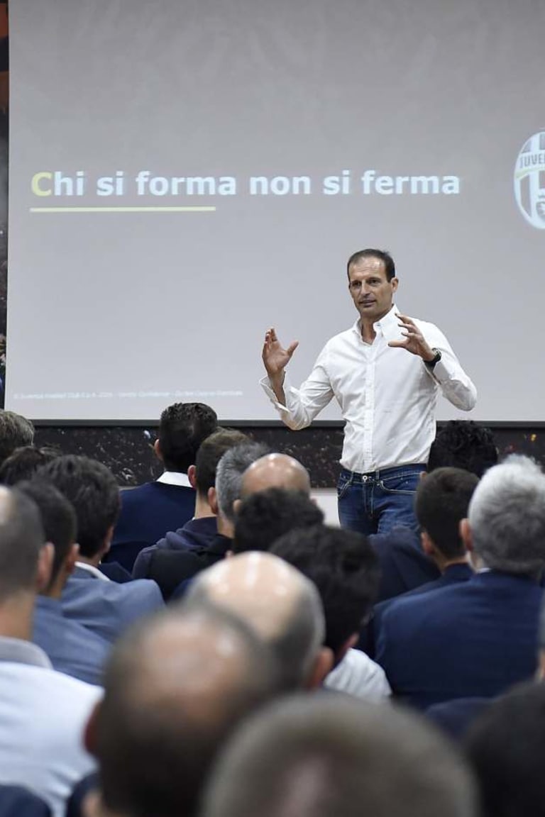 Al via con Mister Allegri la formazione per i tecnici bianconeri
