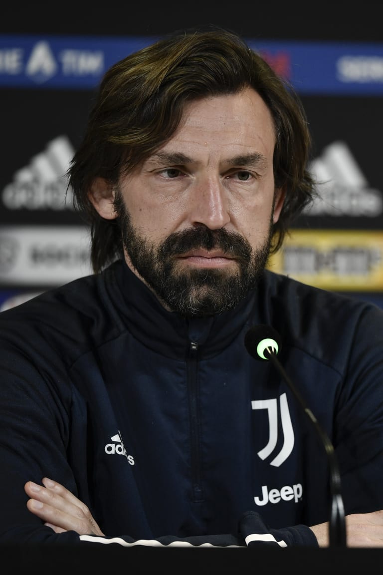Coach Pirlo presents Cagliari-Juventus