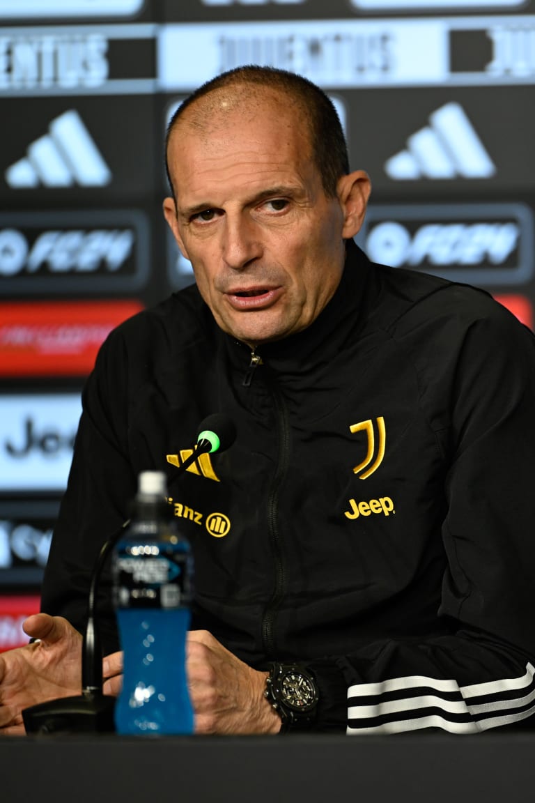 La conferenza stampa di Allegri alla vigilia di Roma-Juventus